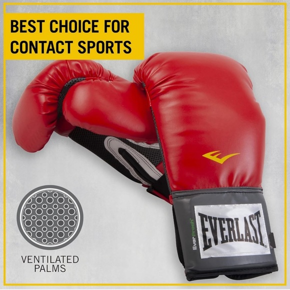 Everlast Pro Style Elite Training Gloves Red 12 oz Boxing Workout Gloves BUNDLE - Picture 7 of 16